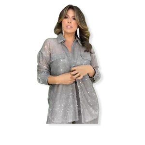 Sequin Long Sleeves Blouse